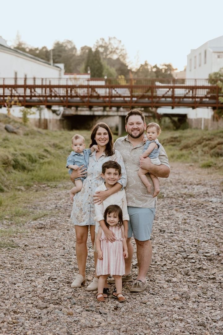 Michael Hines with his wife and their four children